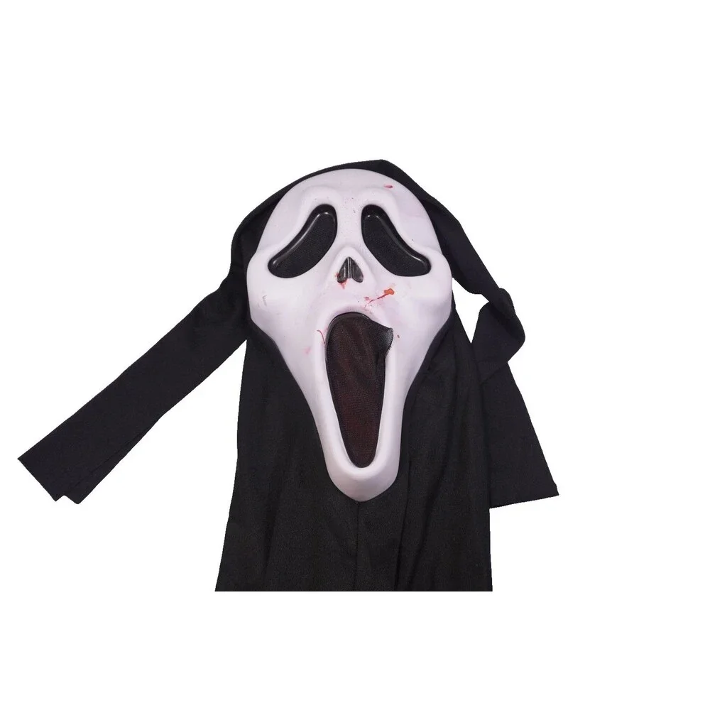 Scream Ghost Face Mask Spirit Halloween Hood w/ Strap Custom Paint